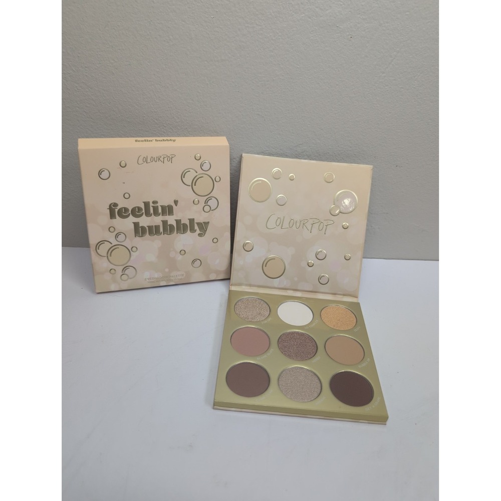 COLOURPOP FEELIN BUBBLY Eye Shadow Palette Pressed Powder Brown Gold Silver New